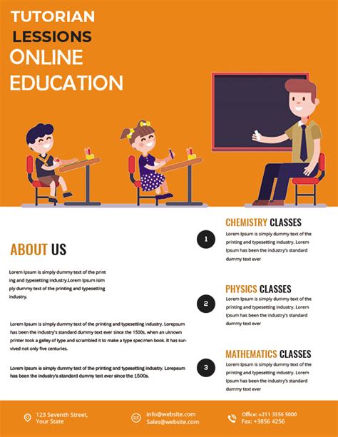 10+ Tutoring Flyer free psd template | Template Business PSD, Excel, Word, PDF